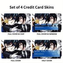 Load image into Gallery viewer, Black Butler Credit Card Skins (4-in-1 Pack)