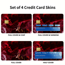 Load image into Gallery viewer, Black Clover Asta Credit Card Skins (4-in-1 Pack)