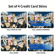 Load image into Gallery viewer, Black Clover Asta, Noelle Silva, Yami Sukehiro, Luck Voltia Credit Card Skins (4-in-1 Pack)