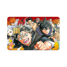 Load image into Gallery viewer, Black Clover Asta, Noelle Silva, Yuno, Yami Sukehiro, Luck Voltia Credit Card Skins (4-in-1 Pack)