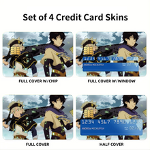 Load image into Gallery viewer, Black Clover Asta, Yuno Credit Card Skins (4-in-1 Pack)
