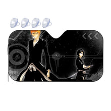 Load image into Gallery viewer, Bleach Ichigo Kurosaki, Rukia Kuchiki Car Sunshade