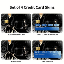 Load image into Gallery viewer, Bleach Ichigo Kurosaki, Rukia Kuchiki Credit Card Skins (4-in-1 Pack)