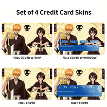 Load image into Gallery viewer, Bleach Ichigo Kurosaki, Rukia Kuchiki Credit Card Skins (4-in-1 Pack)