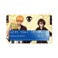 Load image into Gallery viewer, Bleach Ichigo Kurosaki, Rukia Kuchiki Credit Card Skins (4-in-1 Pack)