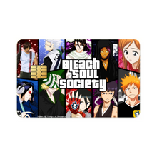 Load image into Gallery viewer, Bleach Ichigo Kurosaki, Rukia Kuchiki, Orihime Inoue, Yasutora Sado, Kisuke Urahara Credit Card Skins (4-in-1 Pack)