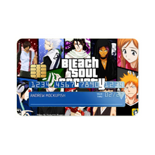 Load image into Gallery viewer, Bleach Ichigo Kurosaki, Rukia Kuchiki, Orihime Inoue, Yasutora Sado, Kisuke Urahara Credit Card Skins (4-in-1 Pack)