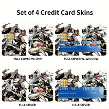 Load image into Gallery viewer, Bleach Renji Abarai, Kenpachi Zaraki Credit Card Skins (4-in-1 Pack)