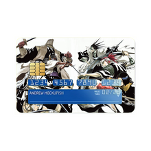 Load image into Gallery viewer, Bleach Renji Abarai, Kenpachi Zaraki Credit Card Skins (4-in-1 Pack)