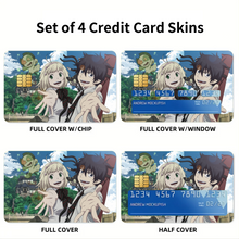 Load image into Gallery viewer, Blue Exorcist Rin Okumura, Kuro, Shiemi Moriyama Credit Card Skins (4-in-1 Pack)