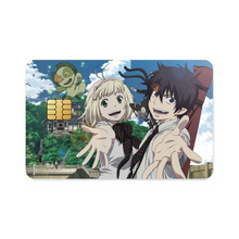 Load image into Gallery viewer, Blue Exorcist Rin Okumura, Kuro, Shiemi Moriyama Credit Card Skins (4-in-1 Pack)