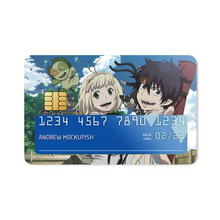 Load image into Gallery viewer, Blue Exorcist Rin Okumura, Kuro, Shiemi Moriyama Credit Card Skins (4-in-1 Pack)