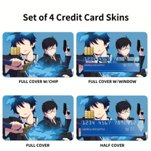 Load image into Gallery viewer, Blue Exorcist Rin Okumura, Yukio Okumura Credit Card Skins (4-in-1 Pack)