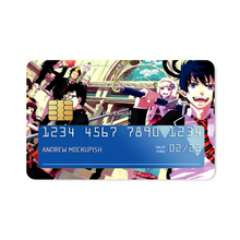 Load image into Gallery viewer, Blue Exorcist Rin Okumura, Yukio Okumura, Kuro, Shiemi Moriyama Credit Card Skins (4-in-1 Pack)