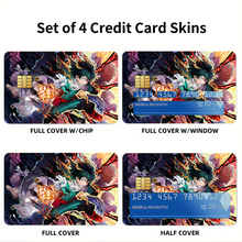 Load image into Gallery viewer, Boku no Hero Academia Credit Card Skins (4-in-1 Pack)