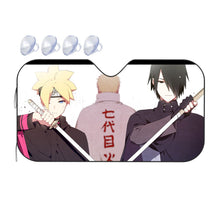 Load image into Gallery viewer, Boruto, Sasuke & Naruto Car Sunshade