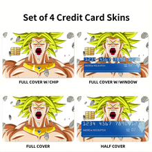 Load image into Gallery viewer, Broly Credit Card Skins (4-in-1 Pack)