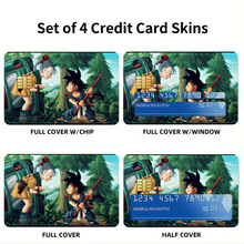 Load image into Gallery viewer, Bulma and Goku Credit Card Skins (4-in-1 Pack)
