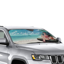 Load image into Gallery viewer, Bulma and Goku Dragon Ball Car Sunshade