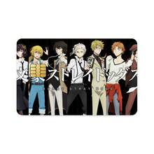 Load image into Gallery viewer, Bungou Stray Dogs Osamu Dazai, Atsushi Nakajima, Ranpo Edogawa, Akiko Yosano, Doppo Kunikida Credit Card Skins (4-in-1 Pack)