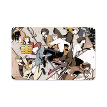 Load image into Gallery viewer, Bungou Stray Dogs Osamu Dazai, Atsushi Nakajima, Ranpo Edogawa, Akiko Yosano, Doppo Kunikida Credit Card Skins (4-in-1 Pack)