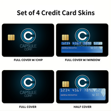 Load image into Gallery viewer, Capsule Corporation Credit Card Skins (4-in-1 Pack)