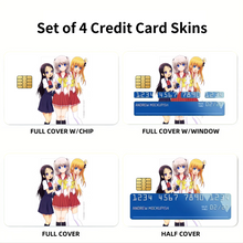 Load image into Gallery viewer, Charlotte Nao Tomori, Ayumi Otosaka, Yusa Kurobane Credit Card Skins (4-in-1 Pack)
