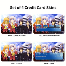 Load image into Gallery viewer, Charlotte Nao Tomori, Joujirou Takajou, Yusa Kurobane Credit Card Skins (4-in-1 Pack)