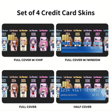 Load image into Gallery viewer, Chibi Lab Members Credit Card Skins (4-in-1 Pack)