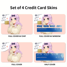 Load image into Gallery viewer, Chika Fujiwara Credit Card Skins (4-in-1 Pack)