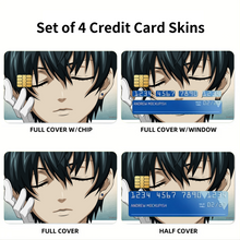 Load image into Gallery viewer, Ciel Phantomhive Credit Card Skins (4-in-1 Pack)
