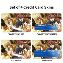 Load image into Gallery viewer, Clannad Tomoya Okazaki, Nagisa Furukawa, Akio Furukawa, Sanae Furukawa Credit Card Skins (4-in-1 Pack)