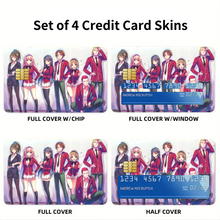 Load image into Gallery viewer, Classroom of the Elite Suzune Horikita, Honami Ichinose, Sae Chabashira Credit Card Skins (4-in-1 Pack)