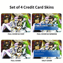 Load image into Gallery viewer, Code Geass Lelouch Lamperouge, Suzaku Kururugi Credit Card Skins (4-in-1 Pack)
