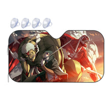 Load image into Gallery viewer, Colossal and armored titan and Annie Leonhart Car Sunshade