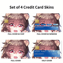 Load image into Gallery viewer, Cutii Little Raphtalia Credit Card Skins (4-in-1 Pack)