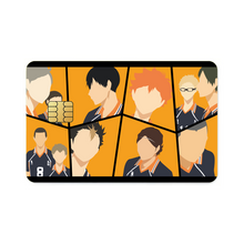 Load image into Gallery viewer, Daichi Sawamura Kei Tsukishima Shōyō Hinata Tadashi Yamaguchi and Yū Nishinoya Credit Card Skins (4-in-1 Pack)
