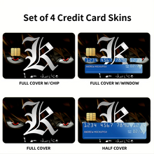 Load image into Gallery viewer, Death Note Light Yagami Credit Card Skins (4-in-1 Pack)