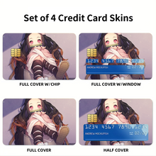 Load image into Gallery viewer, Demon Slayer: Kimetsu no Yaiba Nezuko Kamado Credit Card Skins (4-in-1 Pack)