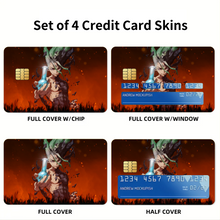 Load image into Gallery viewer, Dr. Stone Credit Card Skins (4-in-1 Pack)