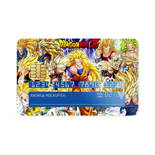 Load image into Gallery viewer, Dragon Ball Z Super Saiyajin 3 Credit Card Skins (4-in-1 Pack)