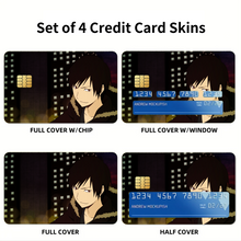 Load image into Gallery viewer, Durarara!! Izaya Orihara Credit Card Skins (4-in-1 Pack)