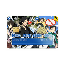 Load image into Gallery viewer, Durarara!! Izaya Orihara, Shizuo Heiwajima, Anri Sonohara Credit Card Skins (4-in-1 Pack)