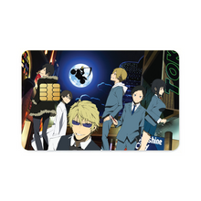 Load image into Gallery viewer, Durarara!! Izaya Orihara, Shizuo Heiwajima, Celty Sturluson, Masaomi Kida, Anri Sonohara Credit Card Skins (4-in-1 Pack)