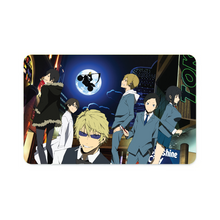 Load image into Gallery viewer, Durarara!! Izaya Orihara, Shizuo Heiwajima, Celty Sturluson, Masaomi Kida, Anri Sonohara Credit Card Skins (4-in-1 Pack)