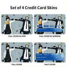 Load image into Gallery viewer, Durarara!! Izaya Orihara, Shizuo Heiwajima Credit Card Skins (4-in-1 Pack)