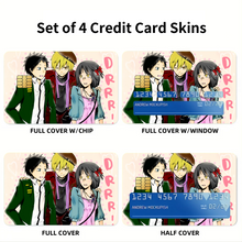 Load image into Gallery viewer, Durarara!! Masaomi Kida, Anri Sonohara Credit Card Skins (4-in-1 Pack)