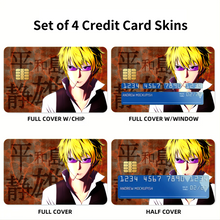 Load image into Gallery viewer, Durarara!! Shizuo Heiwajima Credit Card Skins (4-in-1 Pack)