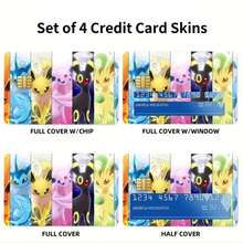 Load image into Gallery viewer, Eeveelution Credit Card Skins (4-in-1 Pack)