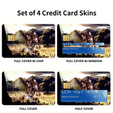 Load image into Gallery viewer, Eren and Levi Credit Card Skins (4-in-1 Pack)